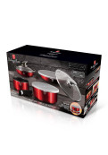 Bateria 9 Piezas Metallic Line Burgundy Edition - Bh/6145