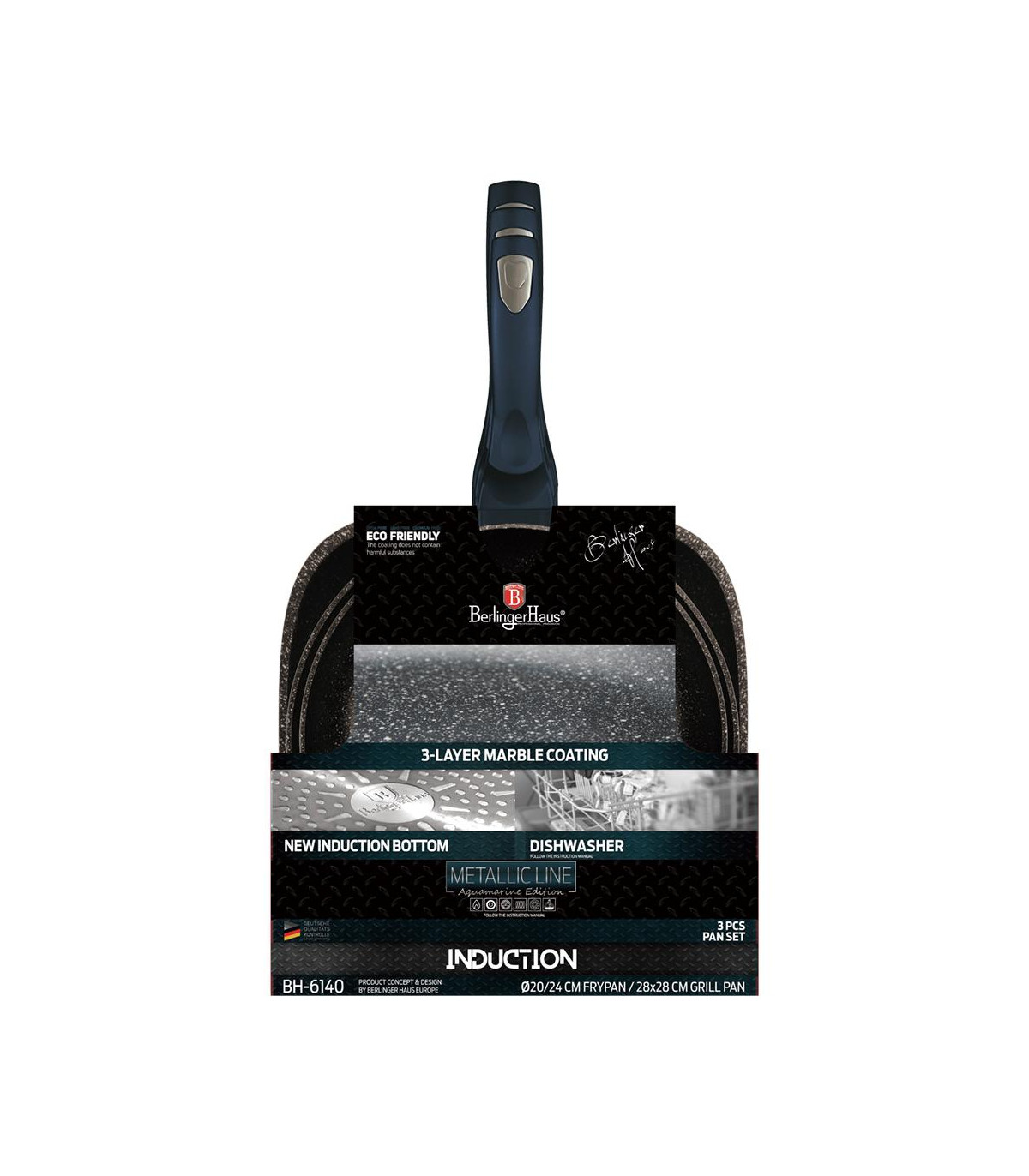 Bateria 3 Piezas Metallic Line Aquamarine Edition - Bh/6140f