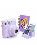 Camara Instantánea Instax Fujifilm Mini 12 Lila Kit + Accesorios + 3 Cuotas Sin Interés!