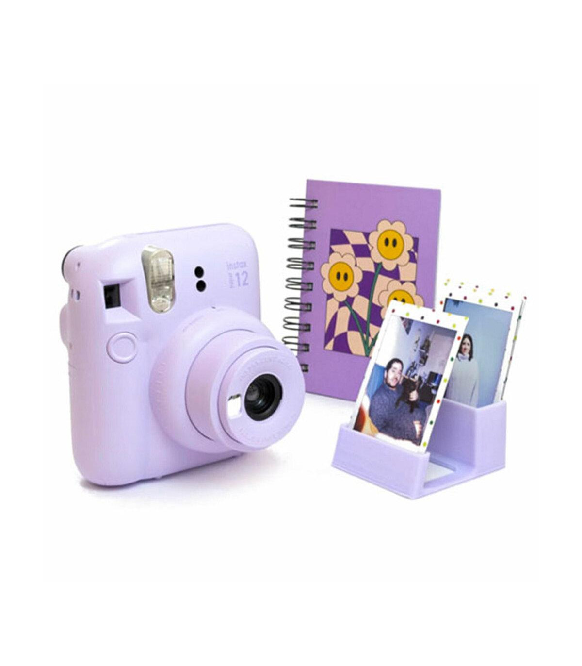 Camara Instantánea Instax Fujifilm Mini 12 Lila Kit + Accesorios + 3 Cuotas Sin Interés!