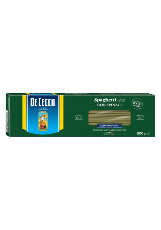 Spaghetti Con Espinaca De Cecco 500 Gr.