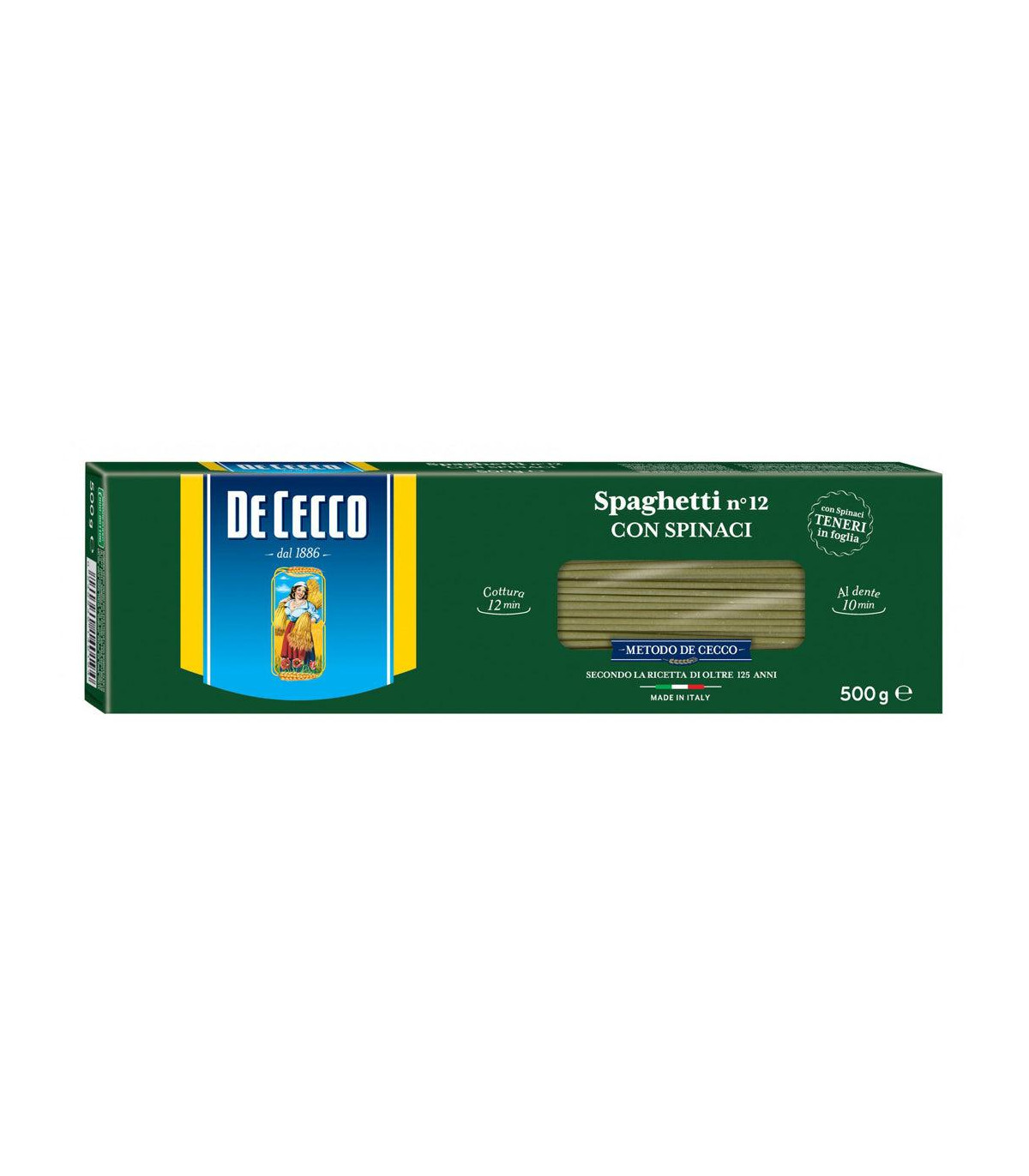 Spaghetti Con Espinaca De Cecco 500 Gr.