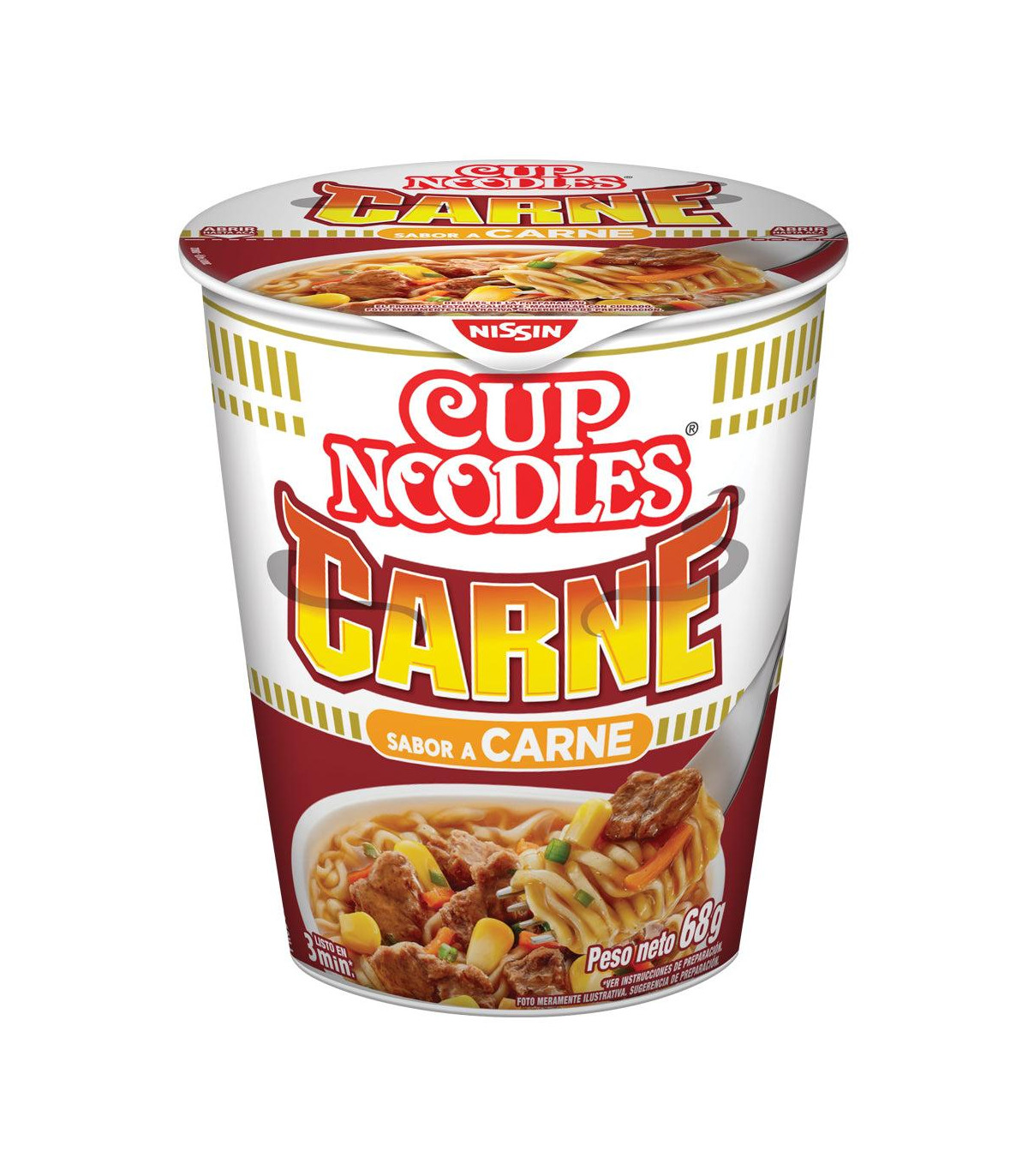 Cup Noodles Nissin Carne 68 Gr.