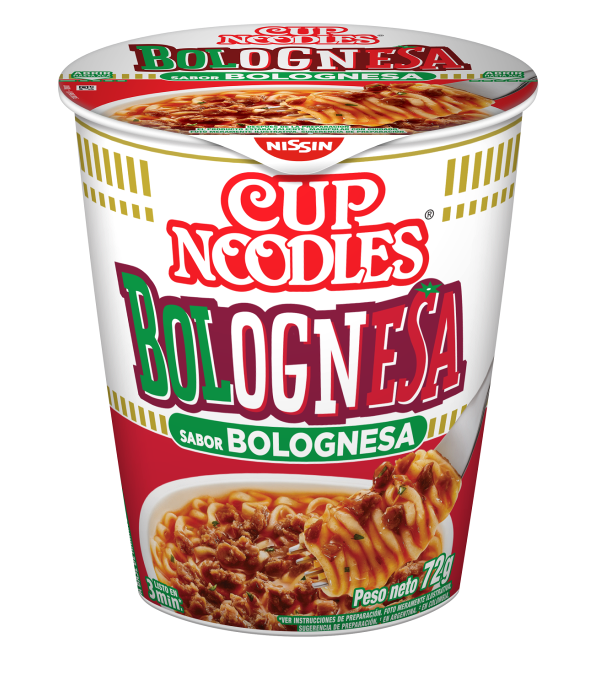 Cup Noodles Nissin Bolognesa 72 Gr.