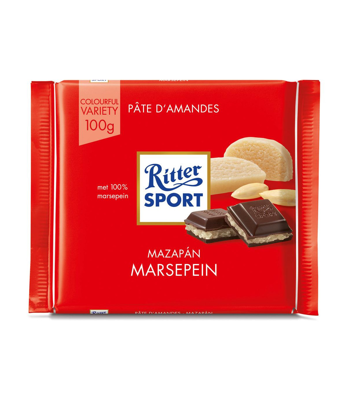 Chocolate Relleno Con Mazapan Ritter Sport 100 Gr.