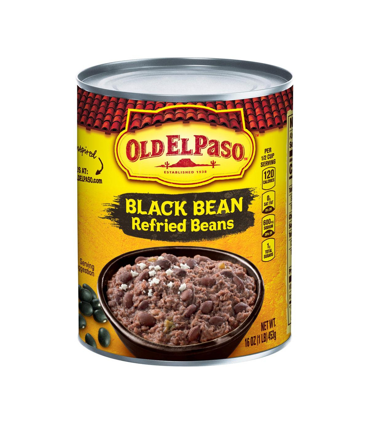 Porotos Negros Fritos Old El Paso 453 Gr.