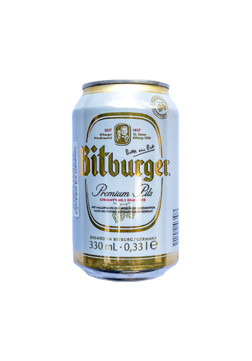 Cerveza Bitburger Lata 330 Ml.