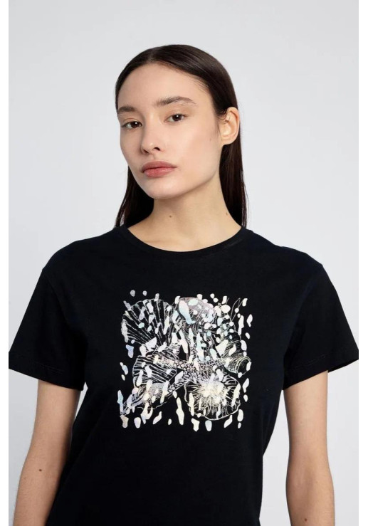 Remera Foil Milos Negro