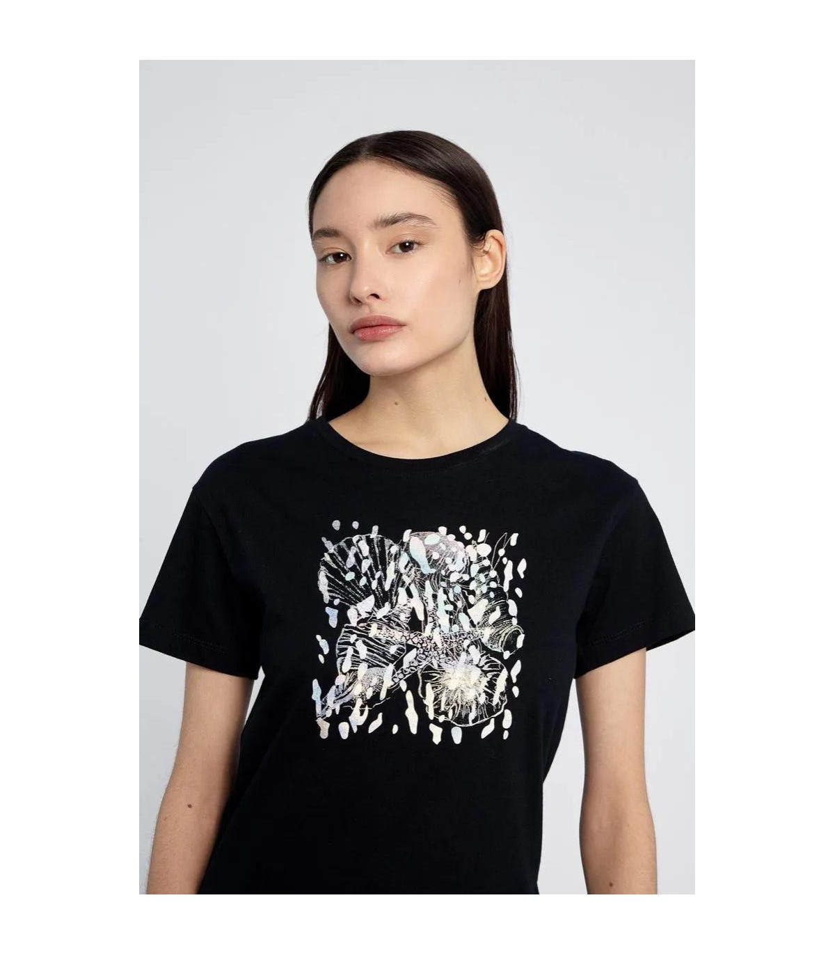 Remera Foil Milos Negro