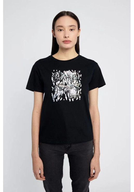 Remera Foil Milos Negro