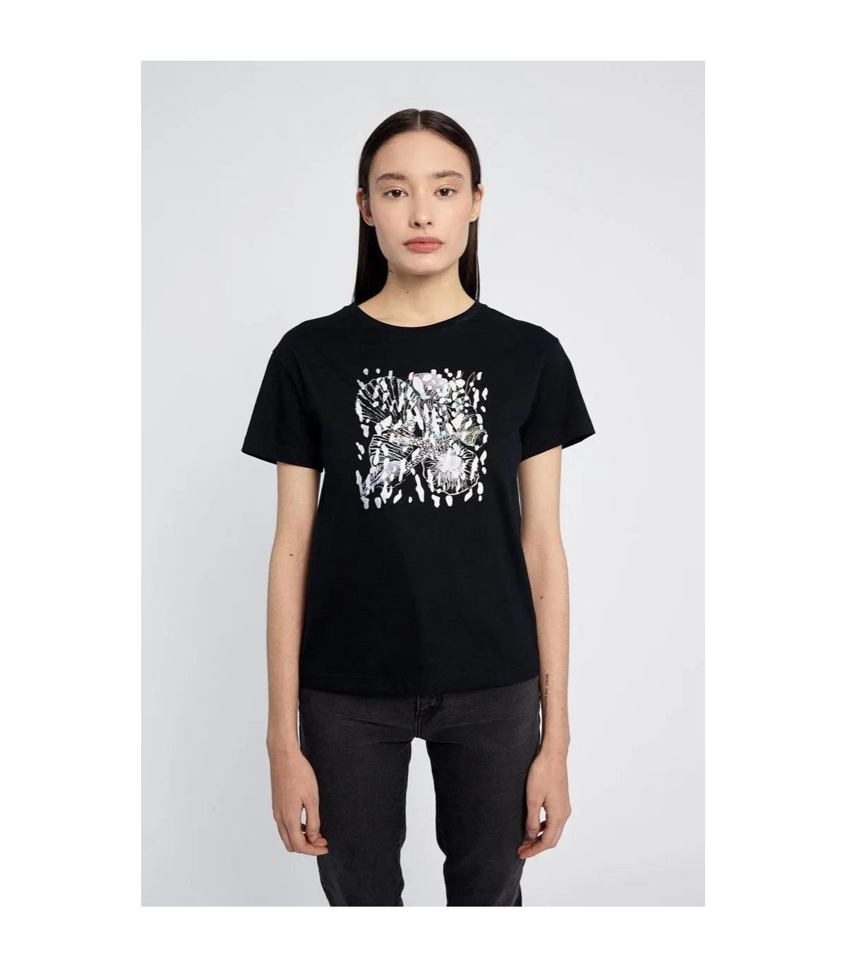 Remera Foil Milos Negro