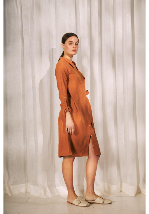 Vestido Camisero Moira Camel