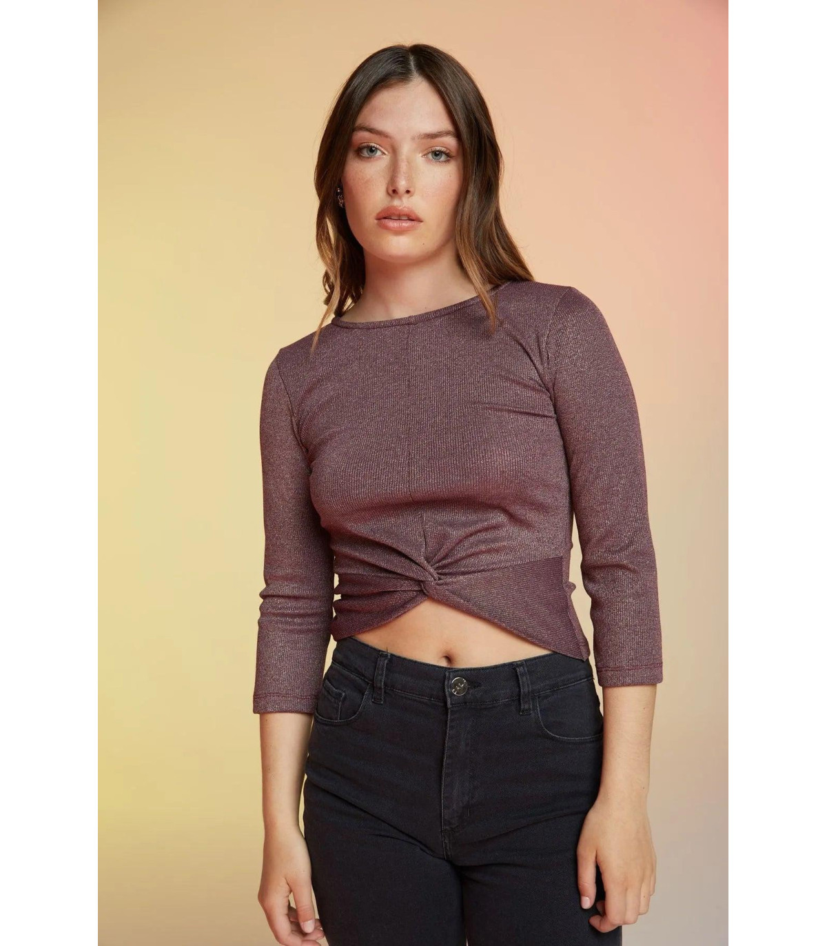 Top Amarilis Violeta
