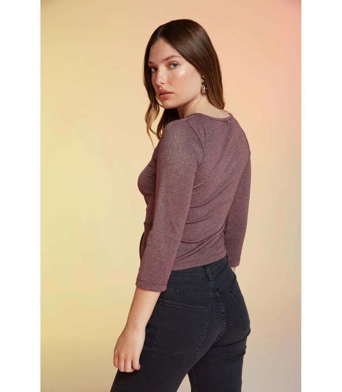 Top Amarilis Violeta
