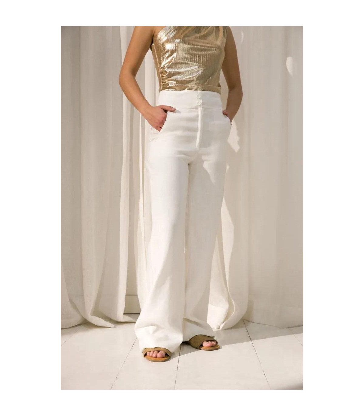 Pantalon Rina Off White