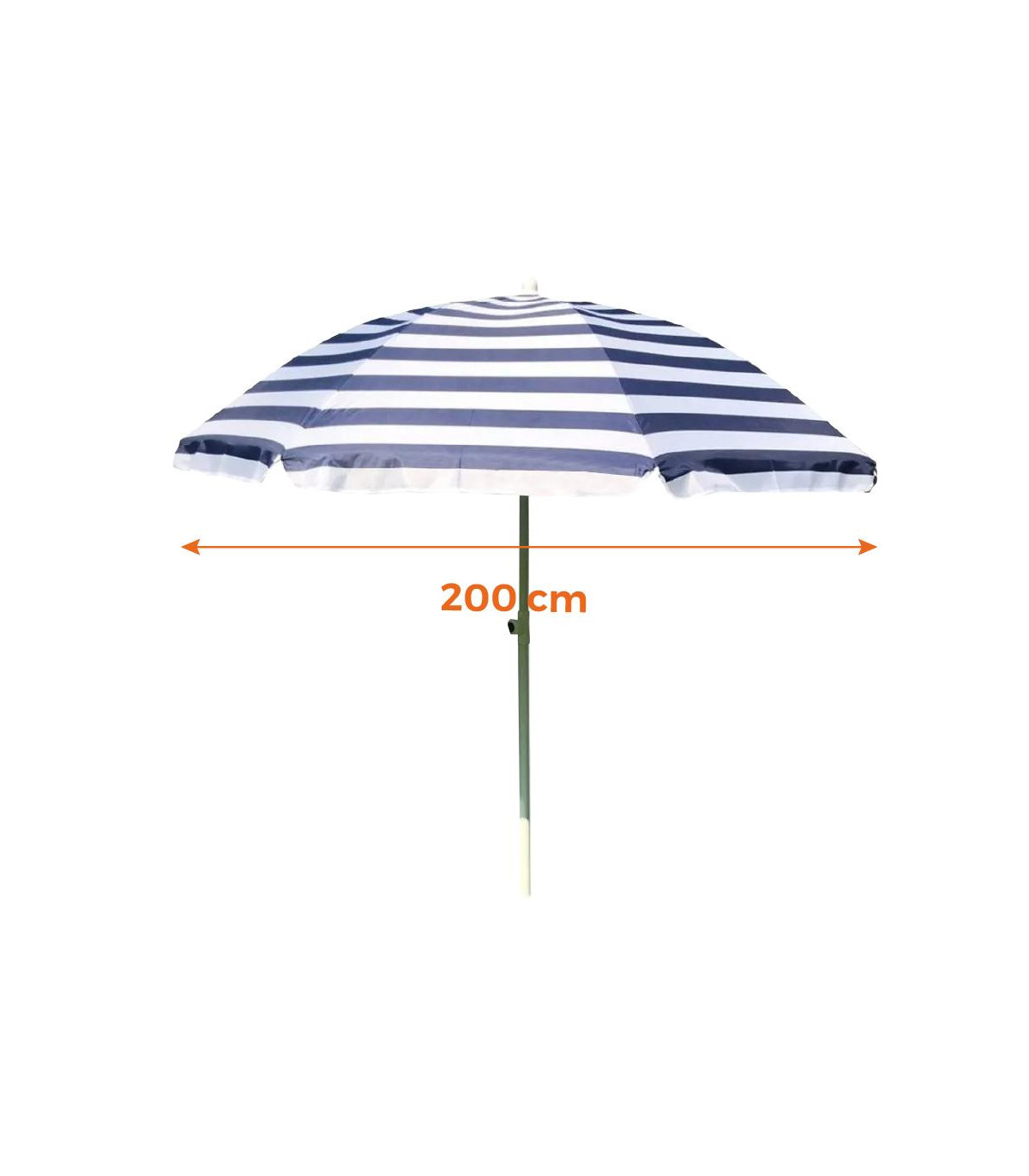 Sombrilla 2 Mts Rayada Blanca Y Azul