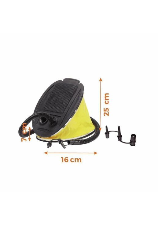 Inflador Fuelle De Pie 3 Tls, 3 Adaptadores - Infla Y Desinfla