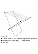 Tendedero Tender Ropa Plegable 8 Varillas