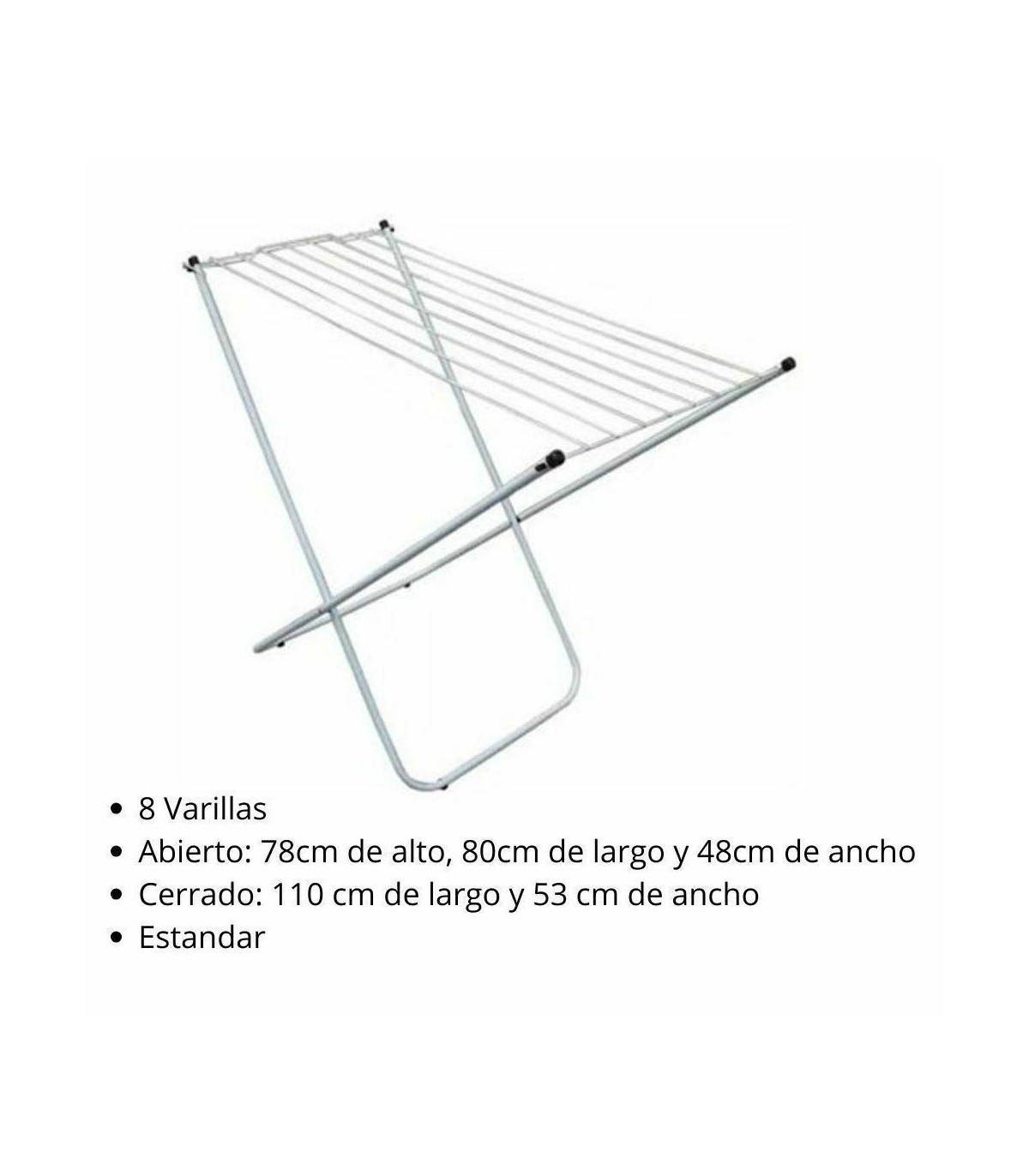Tendedero Tender Ropa Plegable 8 Varillas