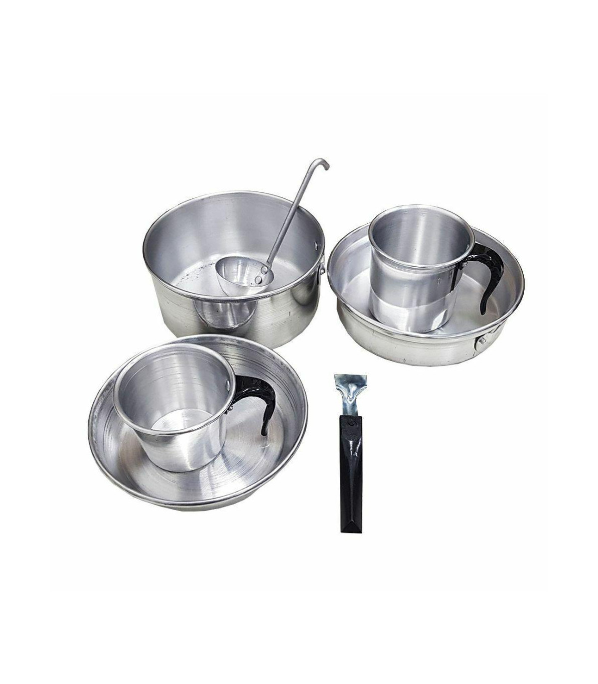 Marmitas Aluminio 2 Personas+bolso - 8 Piezas