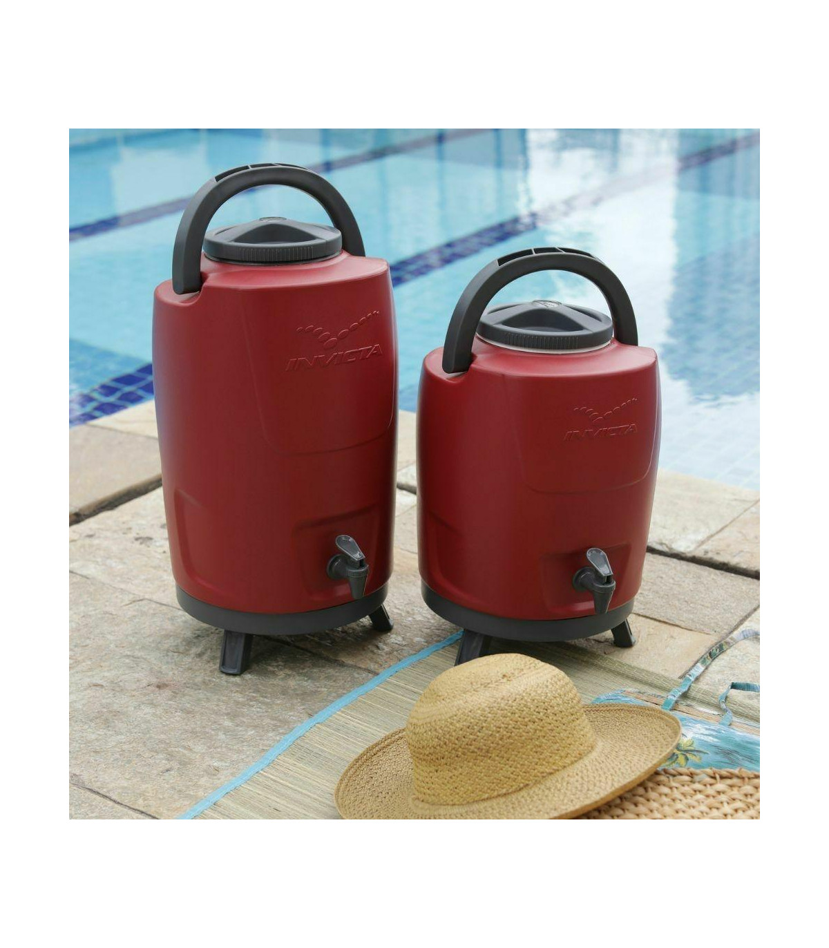 Invicta - Bidon 12 Lt Rojo Con Canilla Y Patas