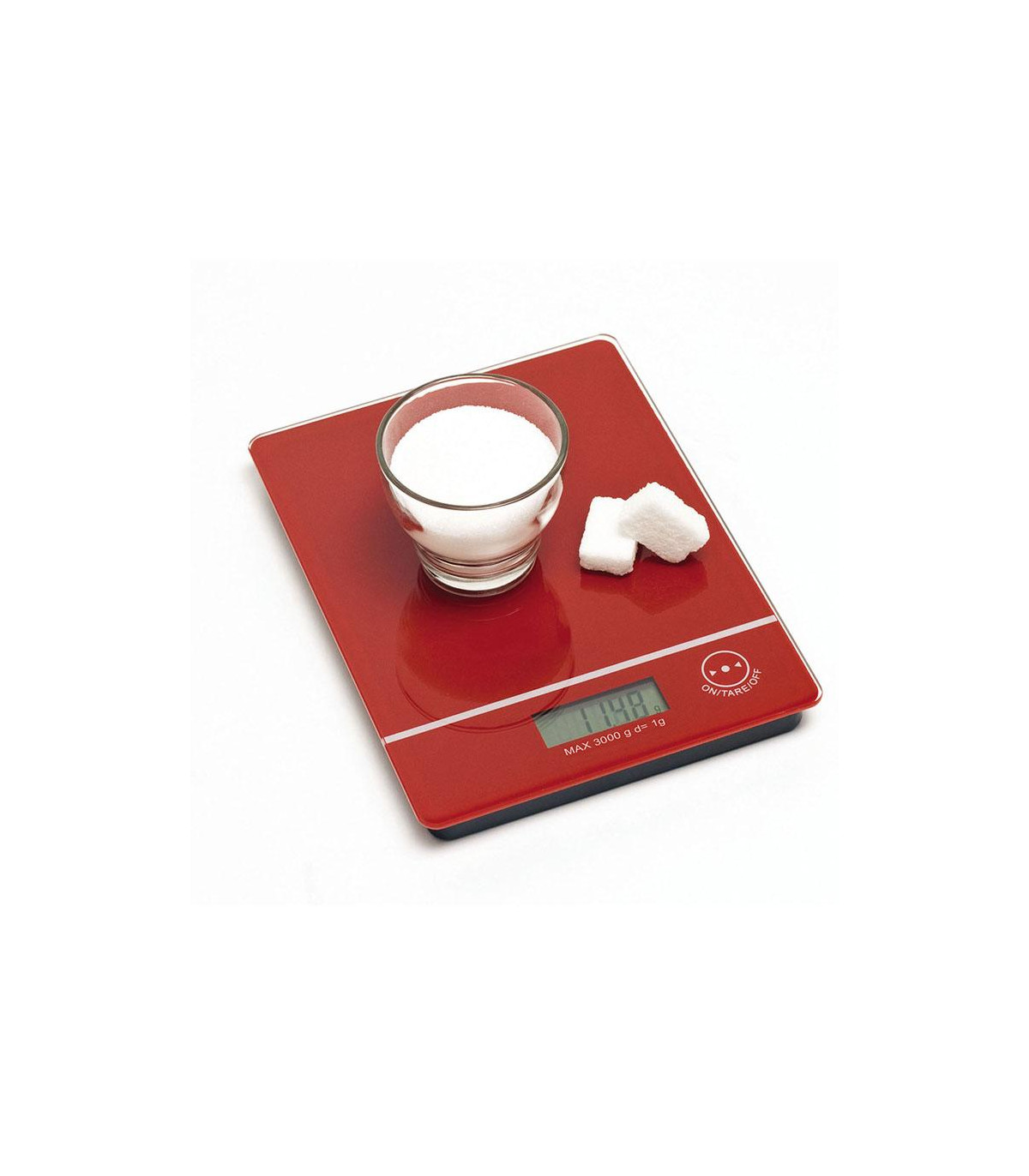 Balanza Digital Para Cocina X 3 Kg - Roja