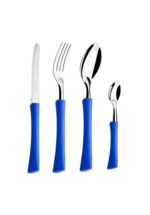 Inova - Cubiertos X 24 Piezas Mango Azul