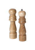 Pimentero 20 Cm De Madera Clara Set Salero