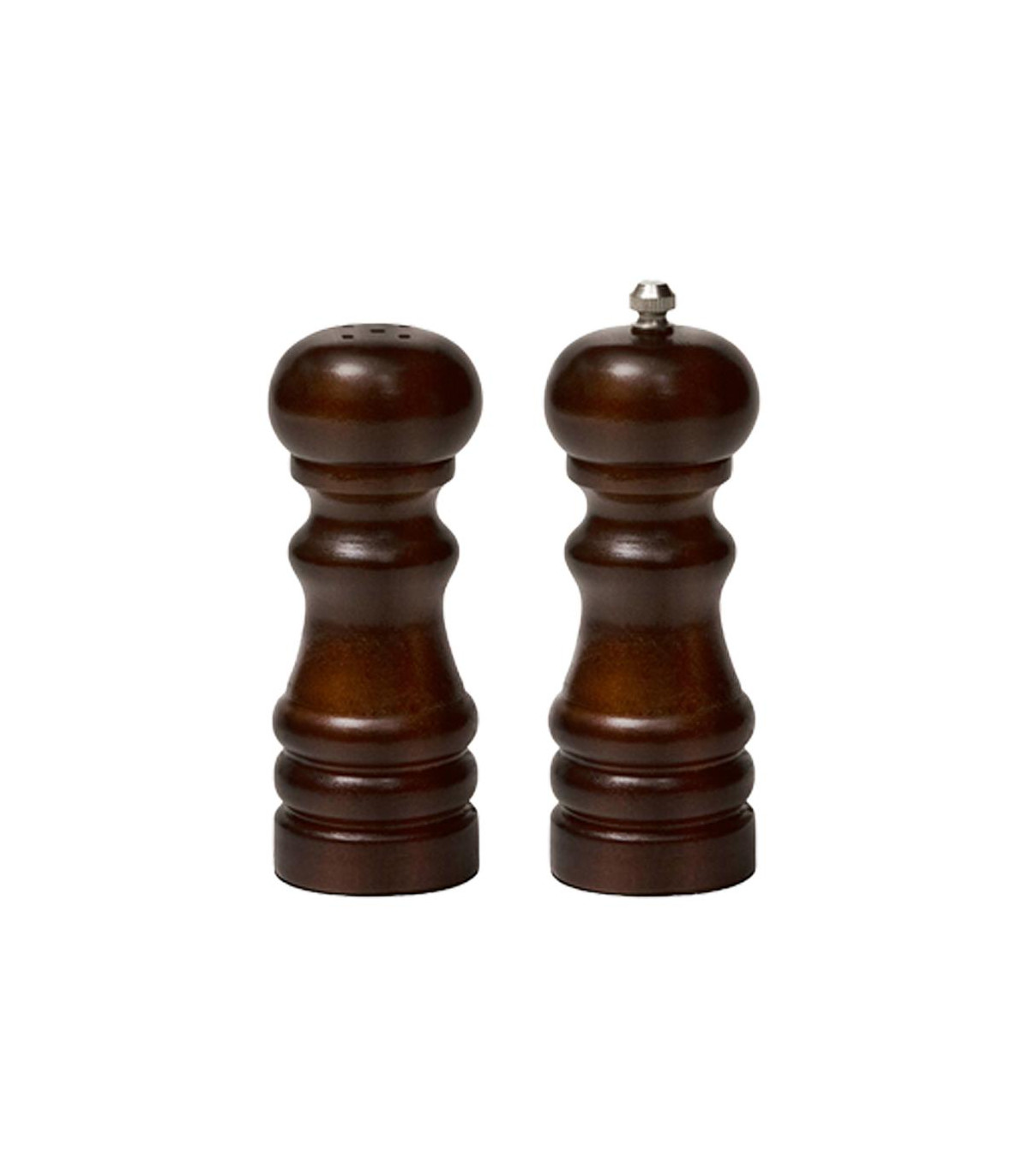 Pimentero 12.5 Cm De Madera Oscura Set Salero
