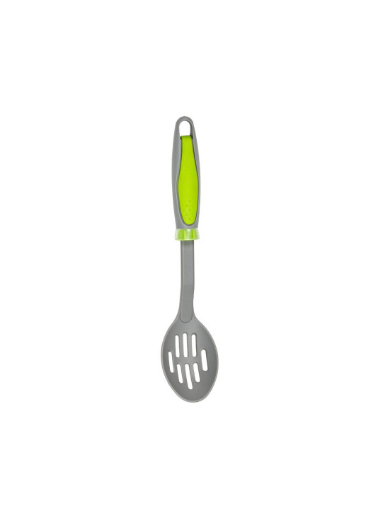 Set X6 Utensilios De Nylon Gris Mango Verde