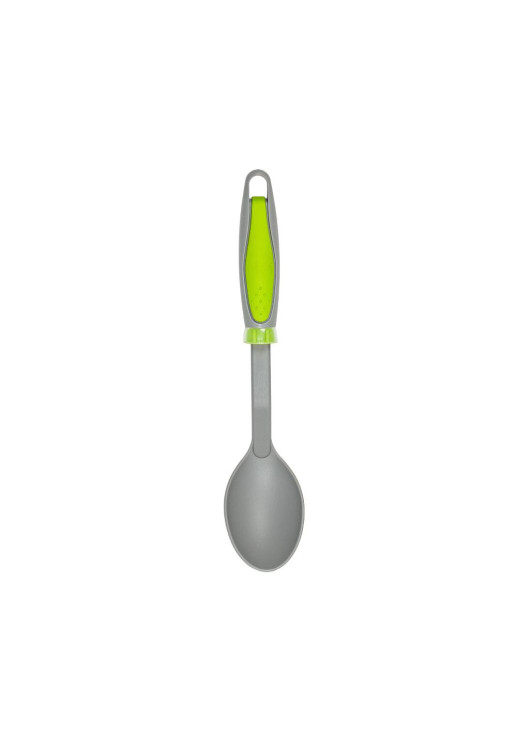 Set X6 Utensilios De Nylon Gris Mango Verde