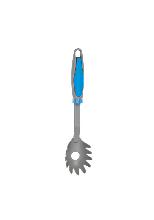 Set X 6 Utensilios De Nylon Gris Mango Azul