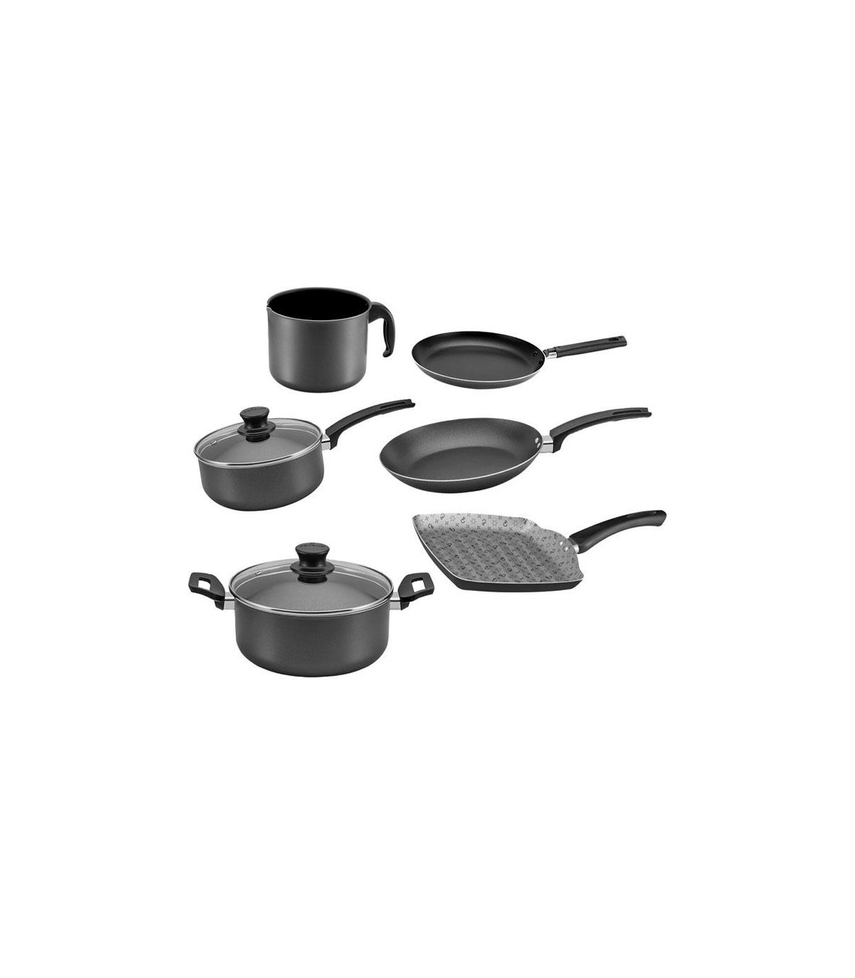 Bateria De Cocina X6 Piezas Con Panquequera Y Bifera - Panelux