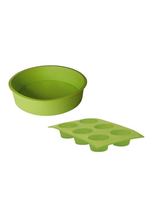 Silicona - Set X2 Moldes De Repostería Verde