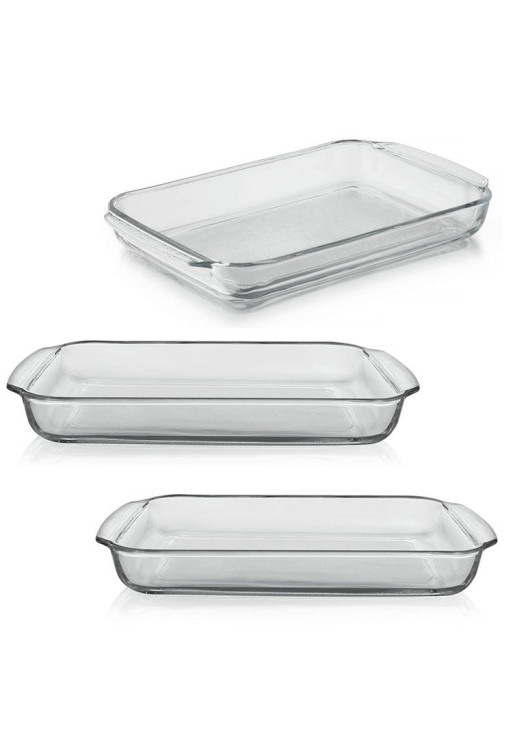 Fuentes De Vidrio Para Horno Set X 3 - Libbey