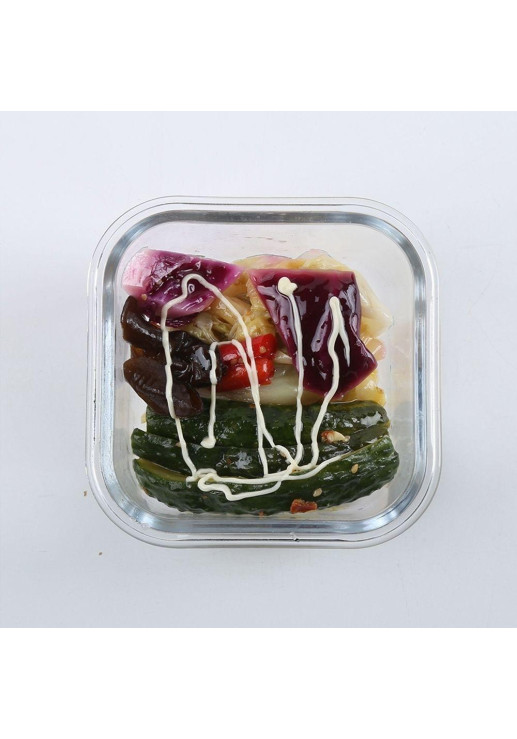 Recipientes De Vidrio Cuadrados Con Tapa Set X 3