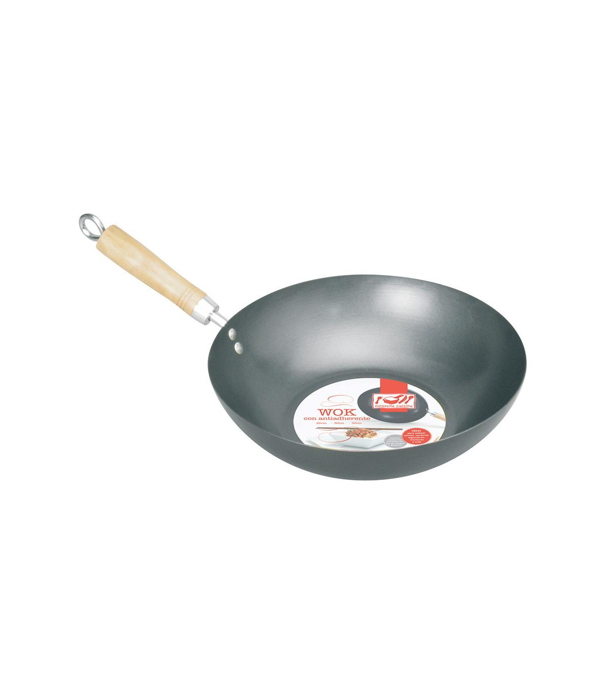 Set Wok Antiadherente 30 Cm + Espatula