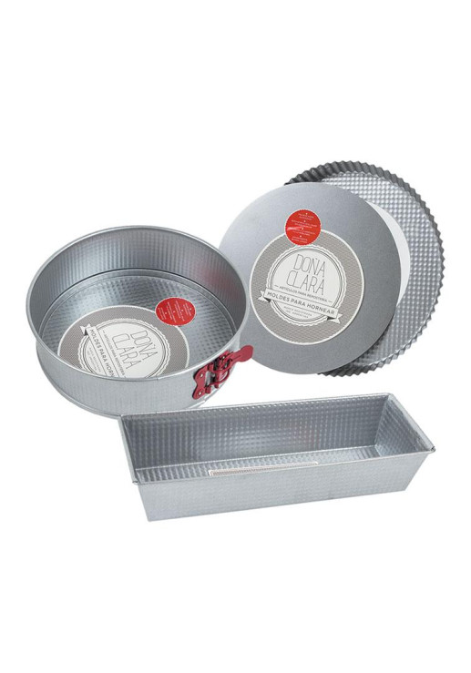 Set Moldes Repostería Aluminizado Doña Clara X3