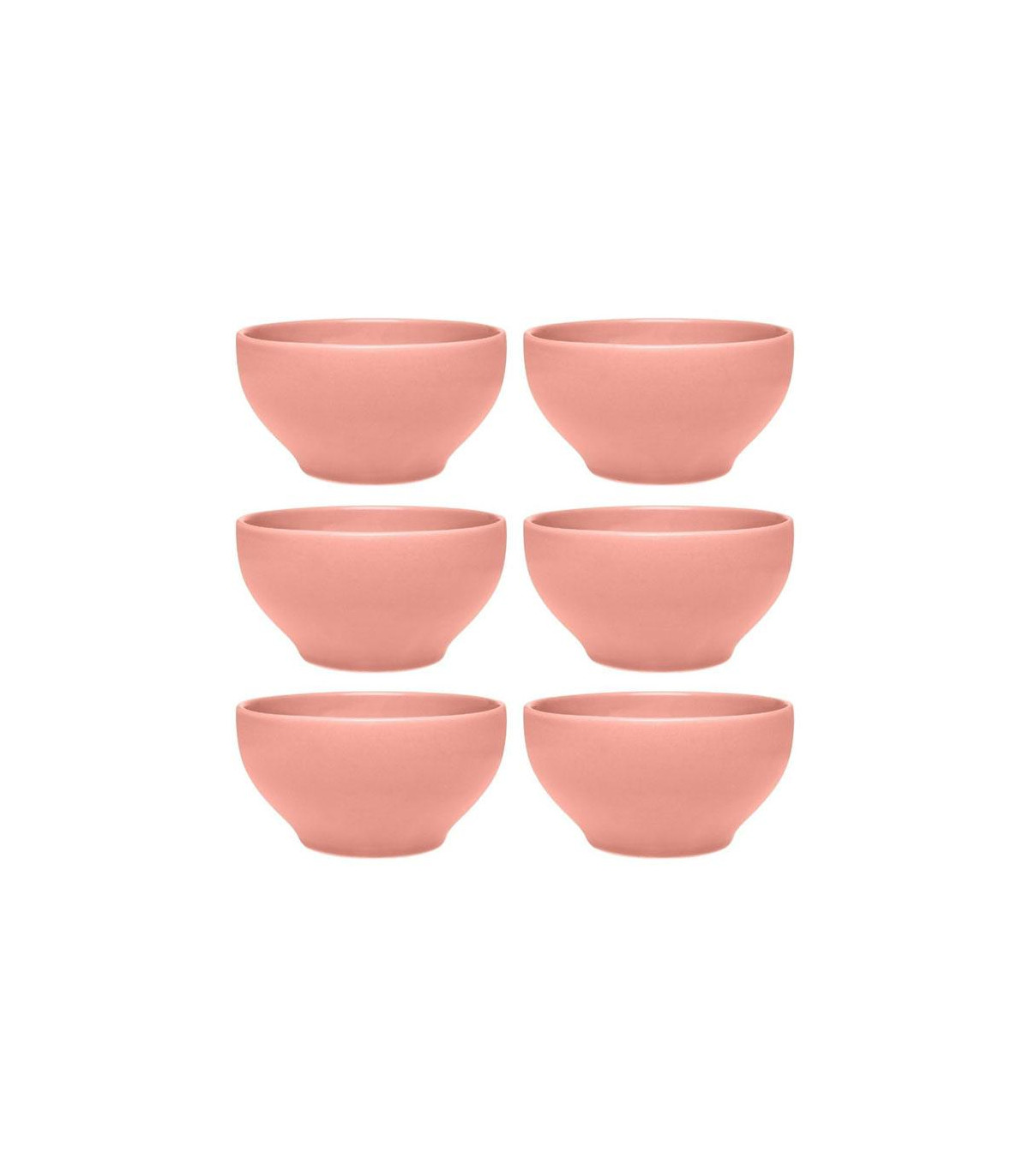 Set X6 Bowls Rosa 600 Cc