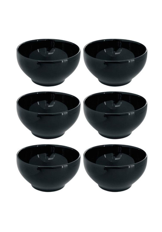 Set X6 Bowls Negros 600 Cc
