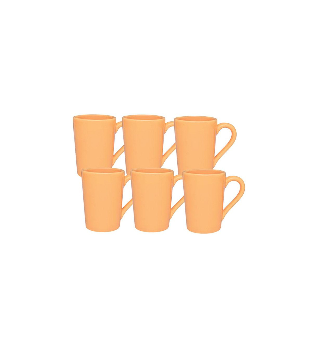 Set X 6 Jarros Mug 230 Cc Amarillo - Oxford
