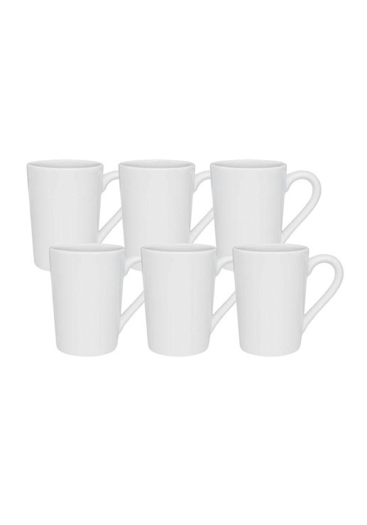 Set X 6 Jarros Mug 230 Cc Blanco - Oxford
