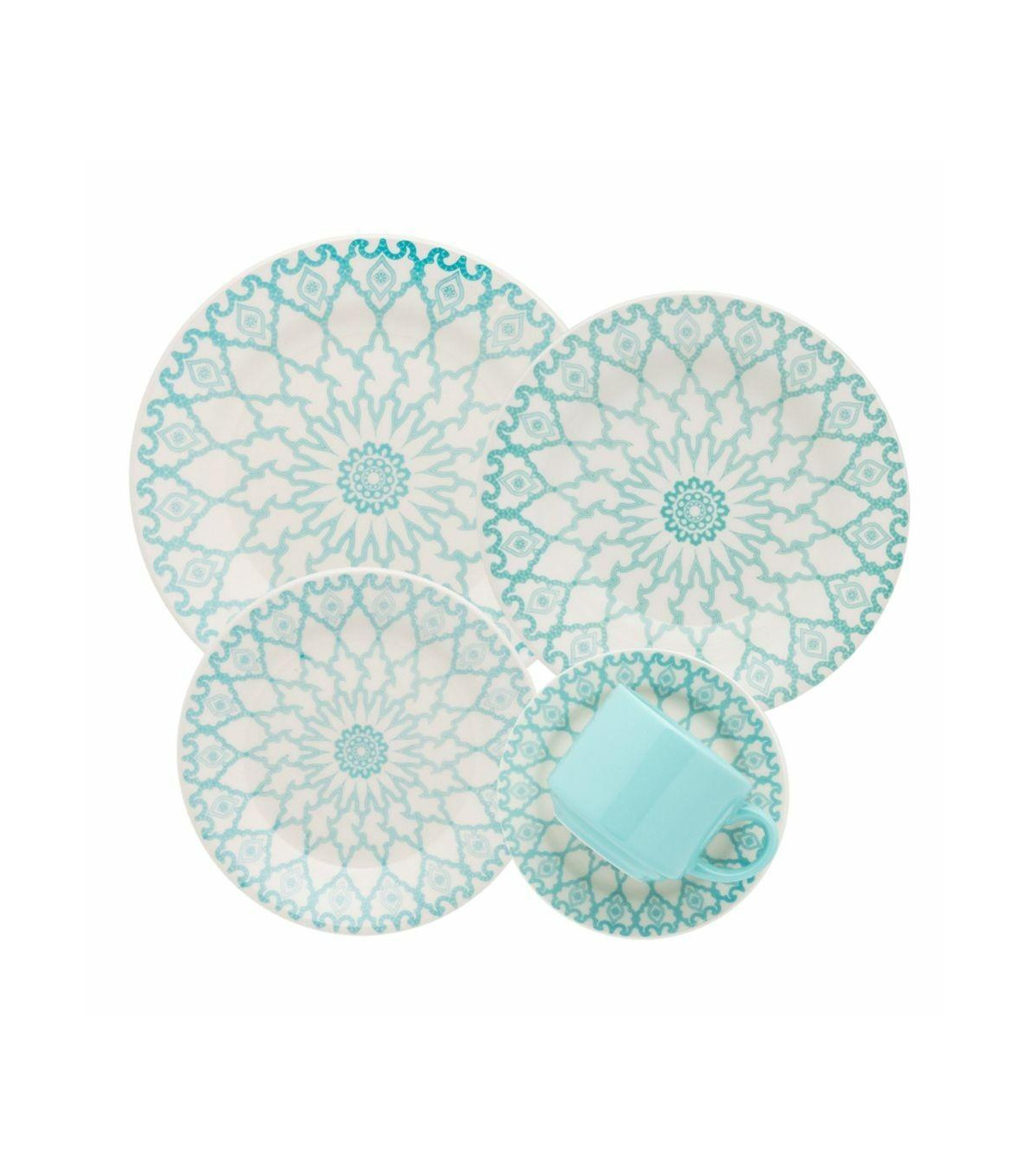 Set X6 Tazas De Te 200cc Con Plato Mandala Oxford