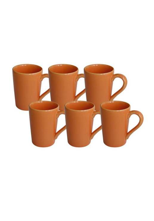 Set X 6 Jarros Mug 230 Cc Naranja - Oxford