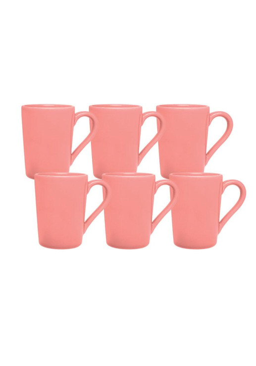 Set X 6 Jarros Mug 230 Cc Rosa - Oxford