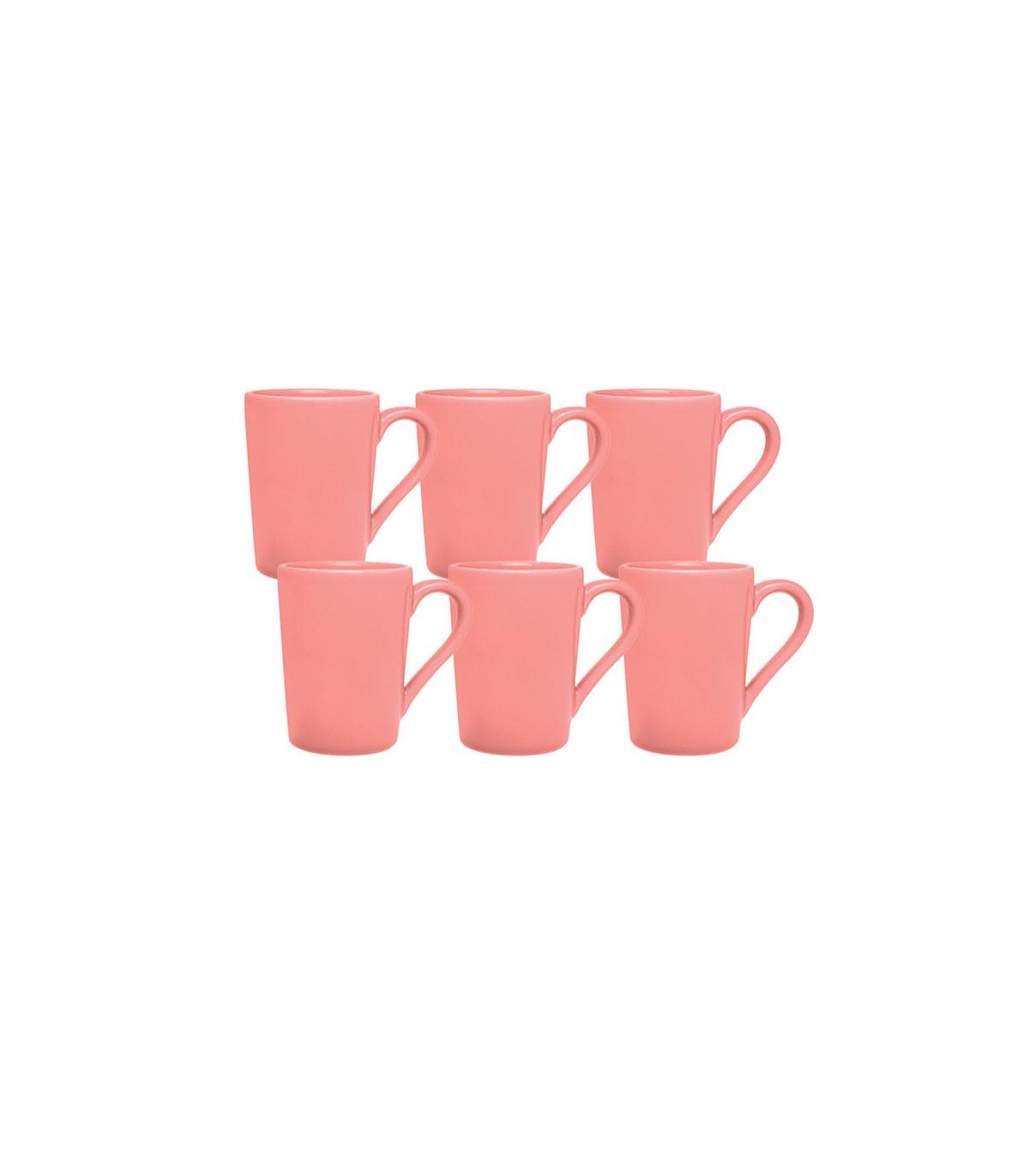 Set X 6 Jarros Mug 230 Cc Rosa - Oxford