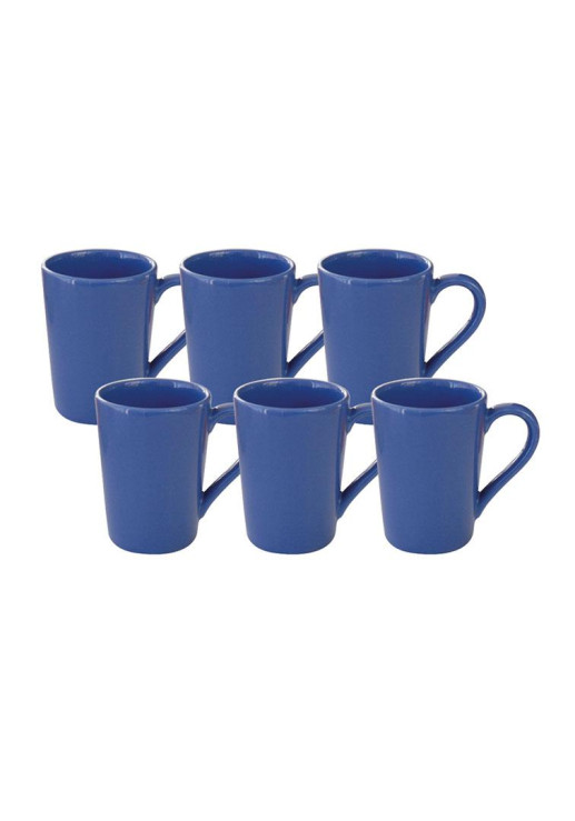 Set X 6 Jarros Mug 230 Cc Azul - Oxford