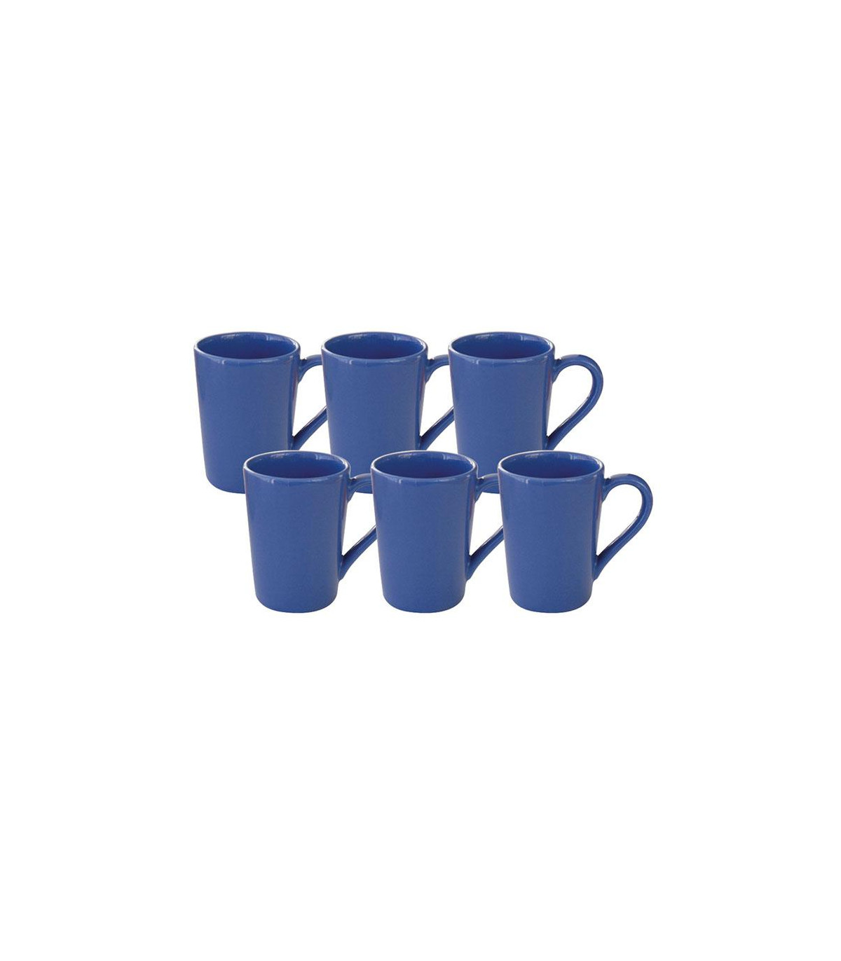 Set X 6 Jarros Mug 230 Cc Azul - Oxford