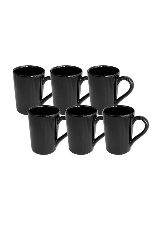 Set X 6 Jarros Mug 230 Cc Negro - Oxford