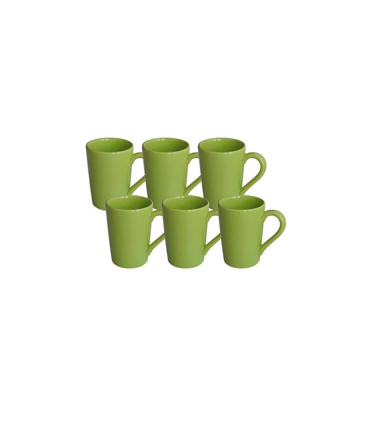Set X 6 Jarros Mug 230 Cc Verde Lemon - Oxford